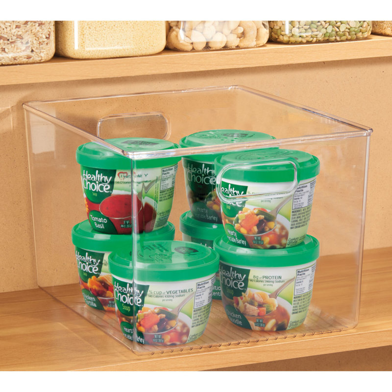 Bacs de rangement en plastique avec poignées pour le rangement et l'organisation de la maison - Idéal pour la cuisine, la salle de bain ou le bureau personnel
