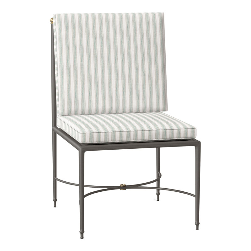 Chaise d'appoint en aluminium Roma, Welt, Perigold Piccadilly rayé patiné