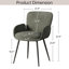 Chaises de salle à manger rembourrées en chenille avec pieds en métal (ensemble de 2)-1711708231