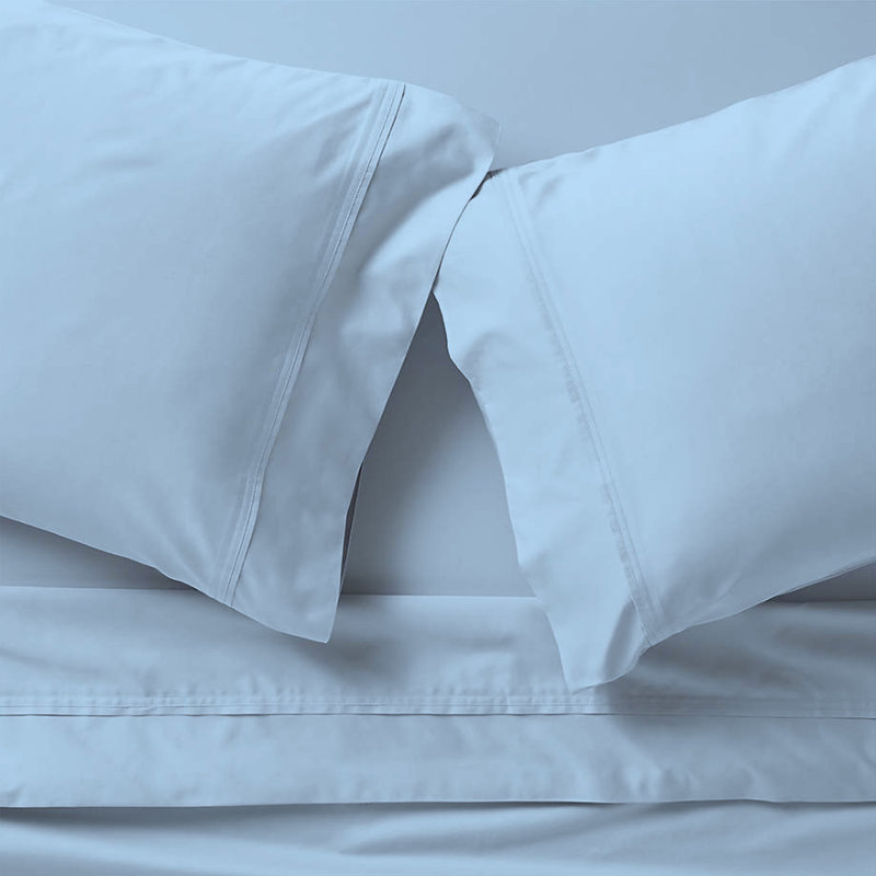 Ensemble de draps 4 pièces Paarizaat 8000 Series, Ensemble de draps pour taille de lit simple avec d, Light Blue