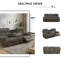 Canapé inclinable pour 3 personnes avec table rabattable et porte-gobelets, microfibre douce