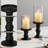 3-Piece Glass Candle Holder Set For Pillar And Taper Candles, Clear Candle Stand For Home Decor And Centerpieces