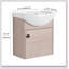 Petit meuble-lavabo de 18 po avec lavabo en céramique, fixation murale