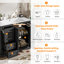 Meuble-lavabo moderne 36 po avec lavabo en céramique, porte à fermeture en douceur, tablette réglable.-1037191478