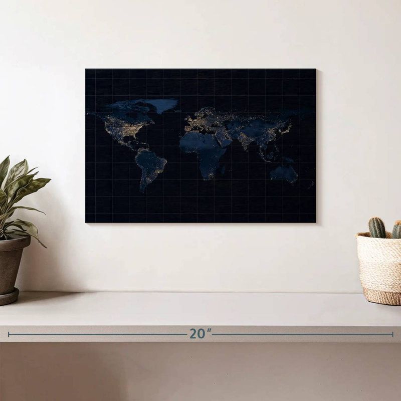 Carte du monde Aliaz, H 8 po x l 12 po