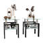 Ensemble de table en verre 2 pièces, plateau trempé et tablette givrée-1358734073