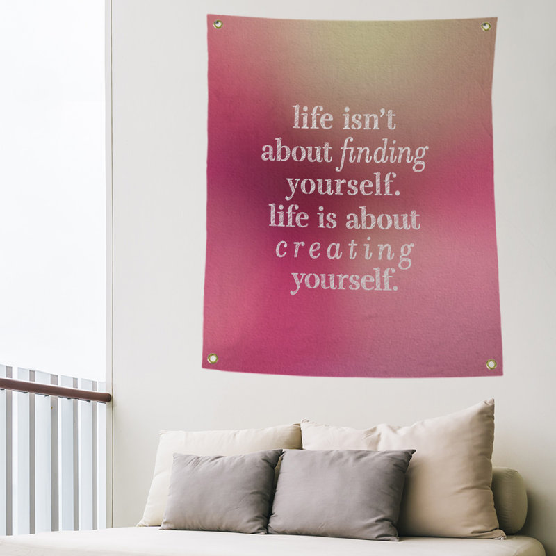 Tapisserie en polyester à créer vous-même quote, H 80 po x l 59 po, Lueur rose