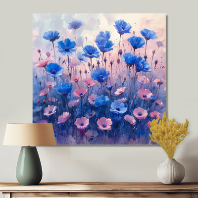 «Blue Blue Cornflowers Garden Of Dreams I» - impression d'art mural bleuets