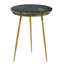 Table d'appoint en céramique avec plateau en marbre noir Erhart