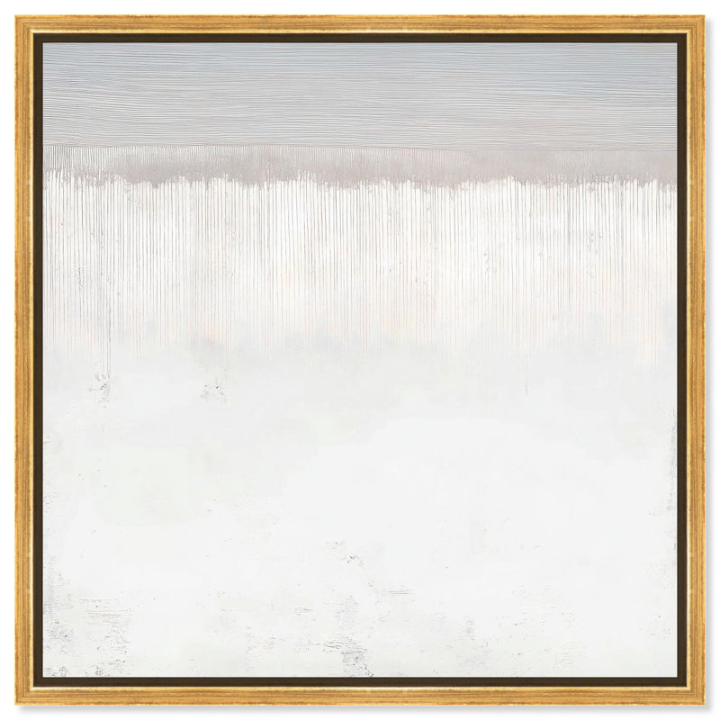 «Fading Tranquility Canvas Minimalist Abstract» par Art Remedy, H 13 po x l 13 po x P 1,8 po, Cadre flottant doré