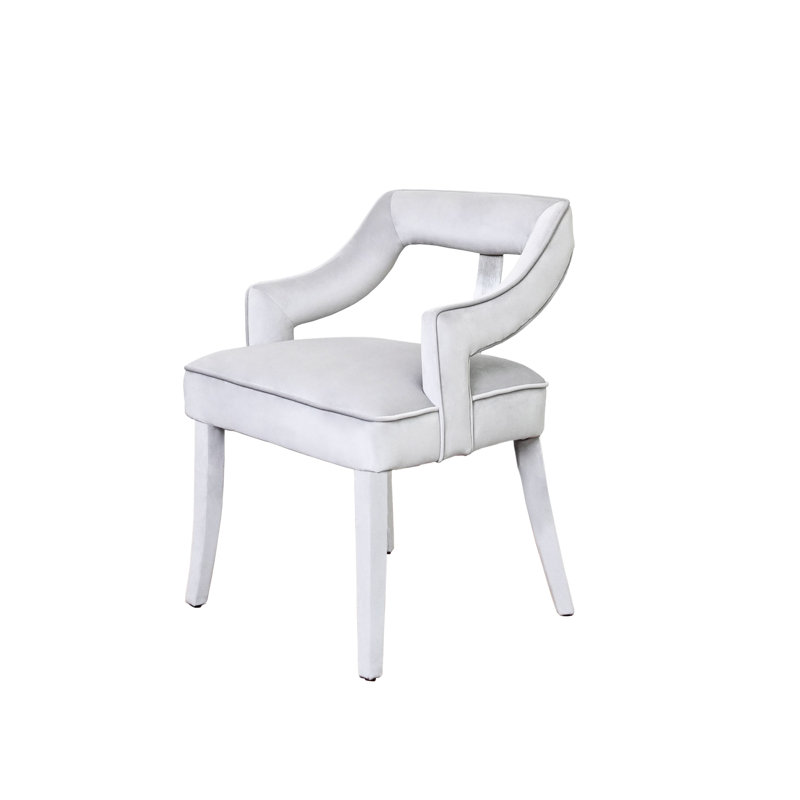 Chaise avec accoudoirs Josune, Blanc
