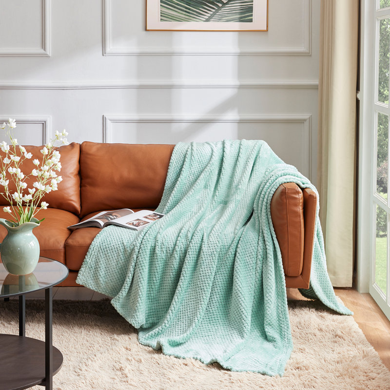 Throw Blanket, 11.02 cm x 4.92 cm, Green