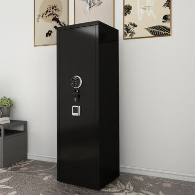 Coffre-fort électronique d'empreintes digitales pour un usage domestique - et, accès rapide, cloison amovible, sans assemblage, boîte électronique sécurisée noire,