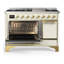 Majestic III Series 48 Inch Dual Fuel Range with 5 Sealed Burners, Griddle, Frenchtop in Matte Graphite (Natural Gas, Burnished Trim)-1387864832-1387864894-1387864835