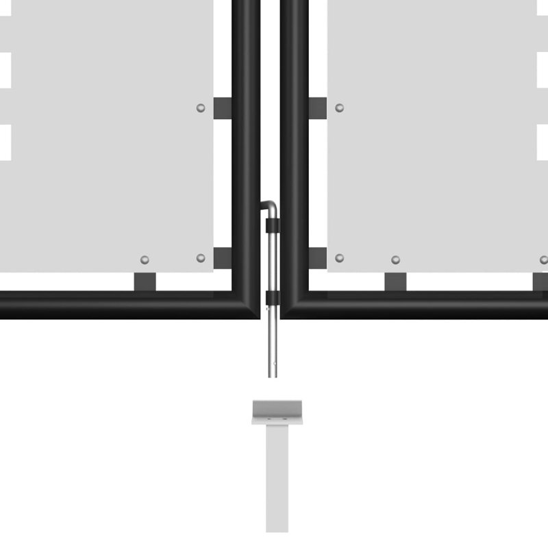 Medzarents Black Metal Gate, 200cm H x 350cm W