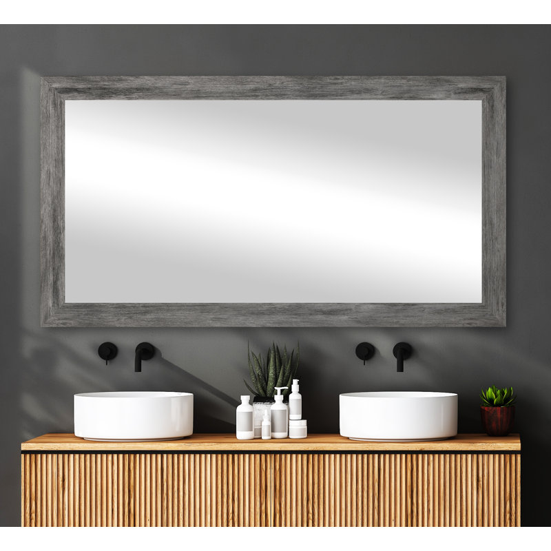Engineered Wood Flat Wall Mirror, 33" x 54"