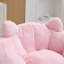 Fauteuil à billes confortable en fausse fourrure rose 44,1 po moderne pour chambre à coucher