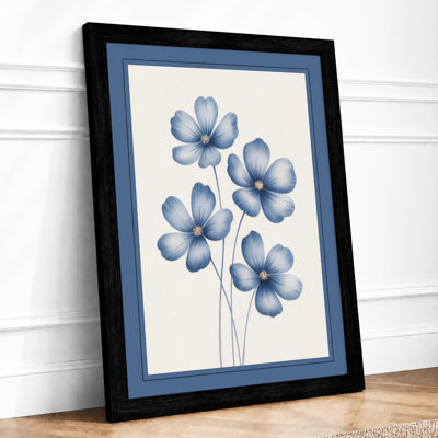 Blue Flowers Botanical - Framed Print