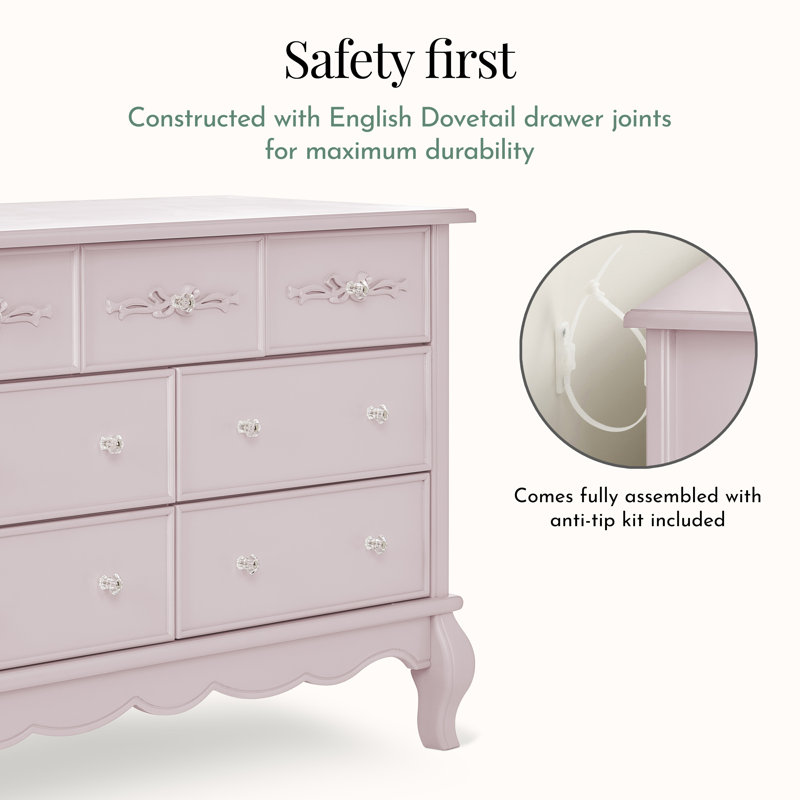 Ivory Lace Evolur Aurora Drawer Double Dresser Evolur Aurora Drawer Dresser  Reviews Wayfair