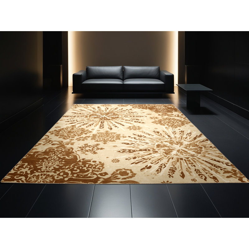 Tapis en peluche doux et moelleux en feutre Glenmore, 8 x 10