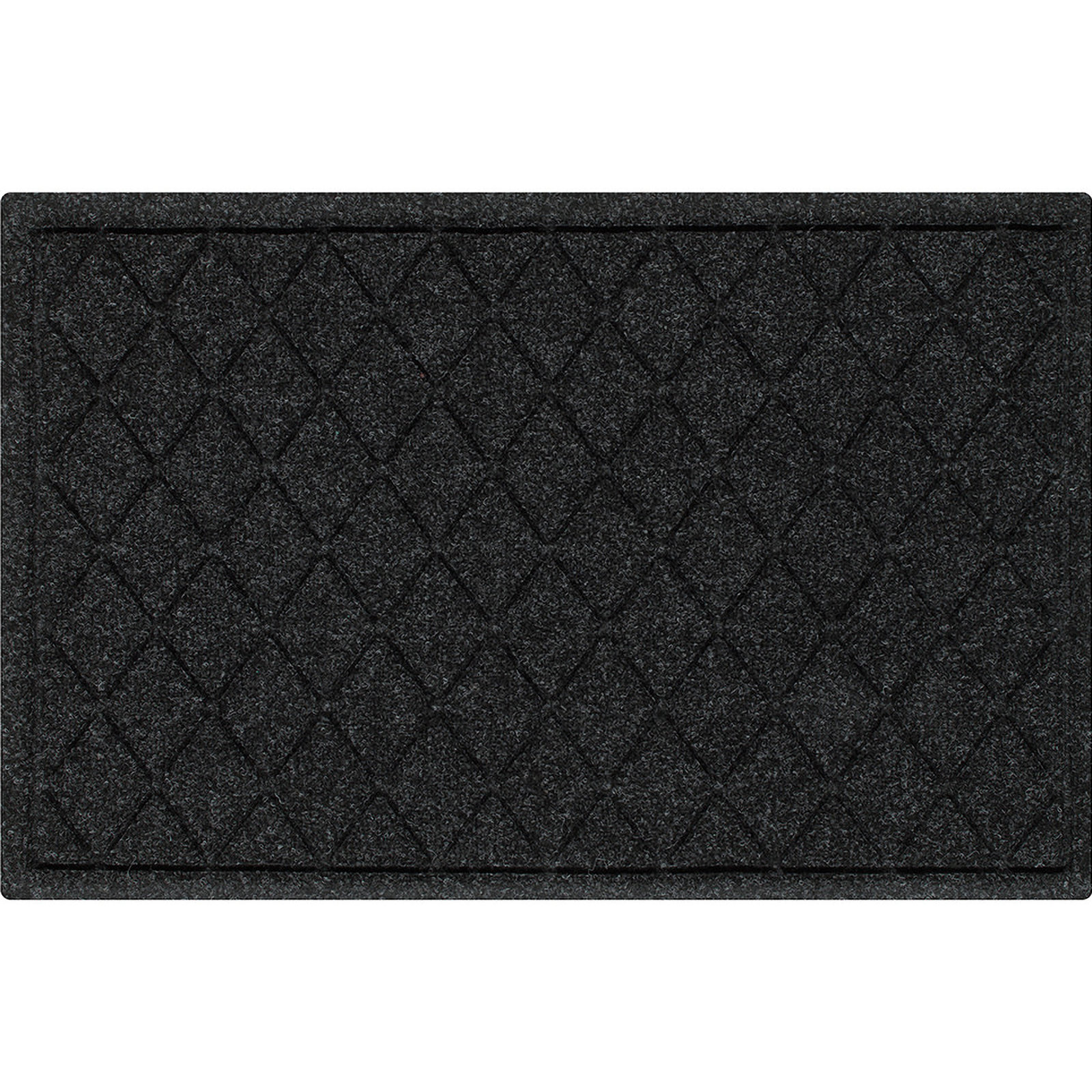 WaterHog Non-Slip Indoor/Outdoor Doormat, Charcoal, Rectangle 24" x 36"