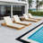 Maolis Patio Acacia Wood Chaise Lounge With Adjustable Backrest & Cushion-204570775