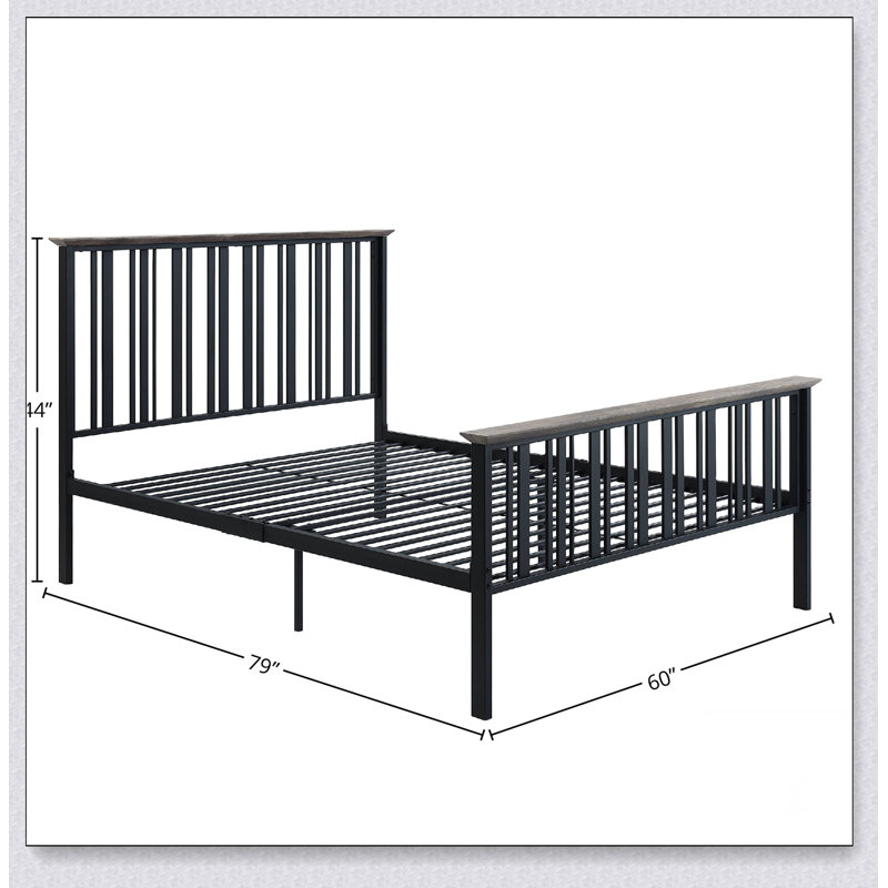 Zudora Full Bed, Black Oak