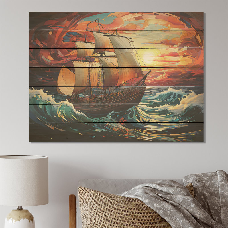 Bateau pirate espagnol «Legacy II» - Bateau à voile sur bois, H 24 po x l 32 po