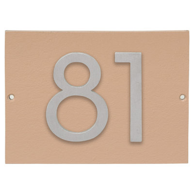 Plaque d’adresse murale sur 1 ligne flottante