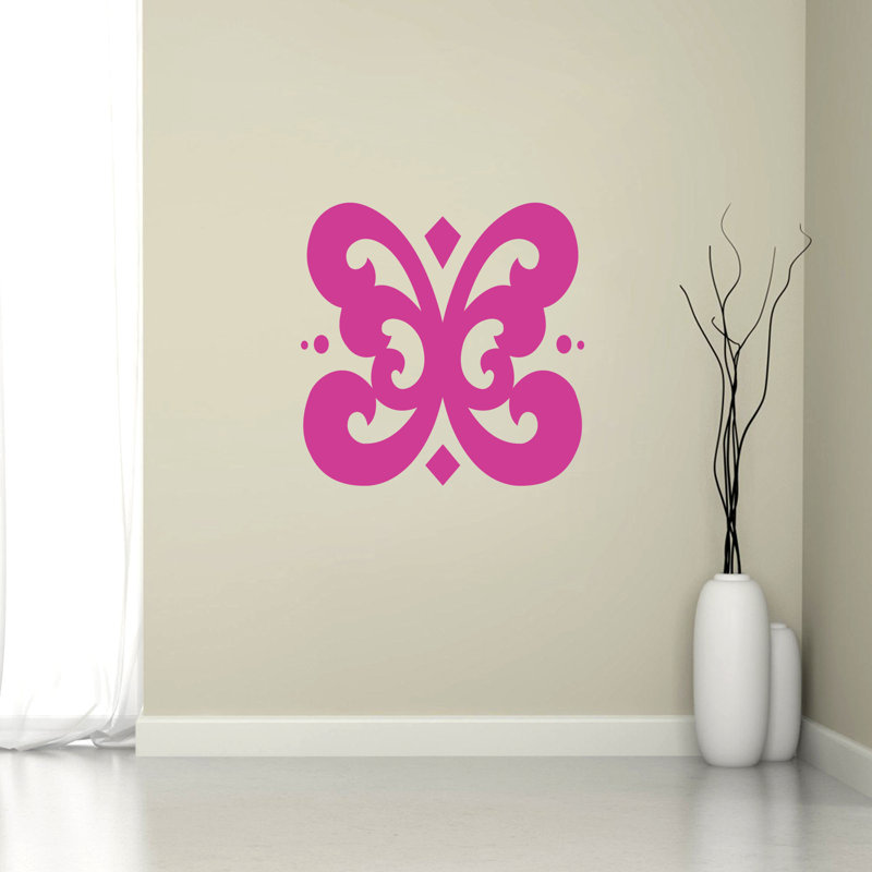 Décalcomanie murale à papillon Holmstrom, Rose vif