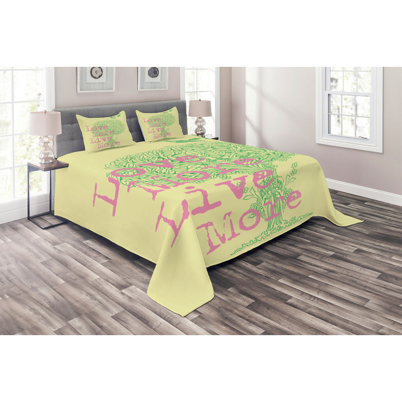 Farmhouse / Country Polyester Floral Coverlet