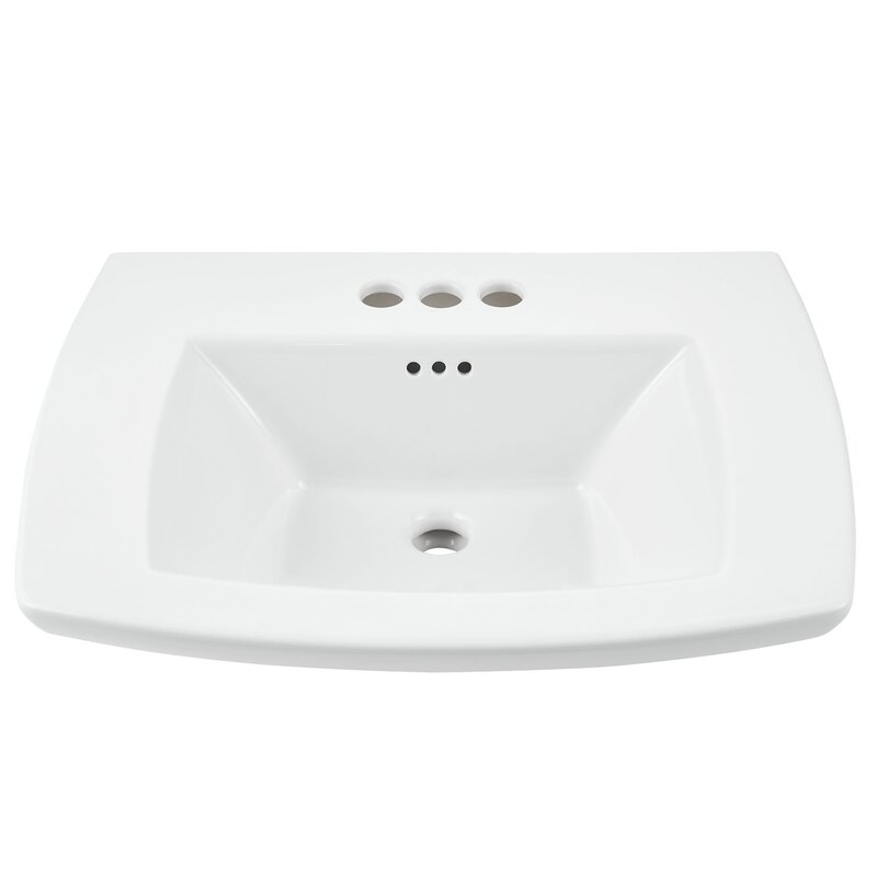 American Standard Edgemere White Ceramic Rectangular Console Bathroom ...