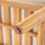 Canapé d'extérieur sans accoudoirs en bois d'acacia Terassi, finition teck clair avec coussin beige