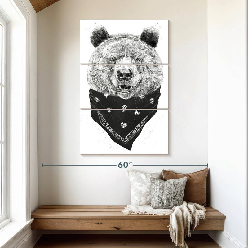 Brampt Wild Bear II, 50" H x 32" W