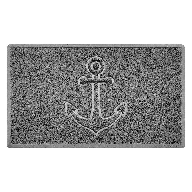 Non-Slip Indoor Door Mat, Grey, 1.2cm H x 75cm W x 45cm L