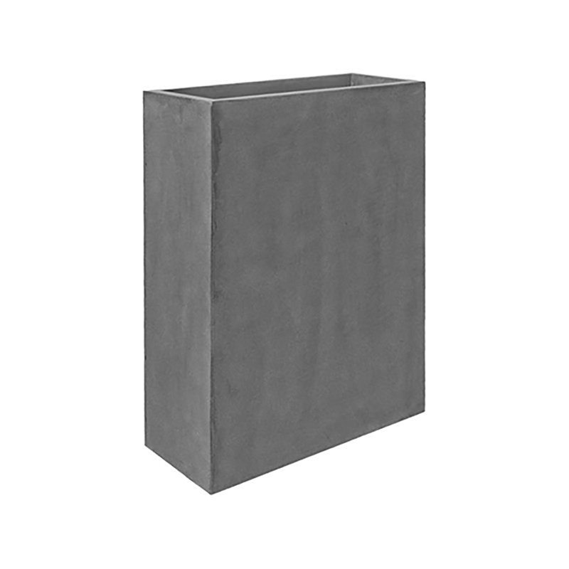Bac à fleurs en fibre de verre Connoisseur, Gris, H 32 po x l 10 po x P 24 po