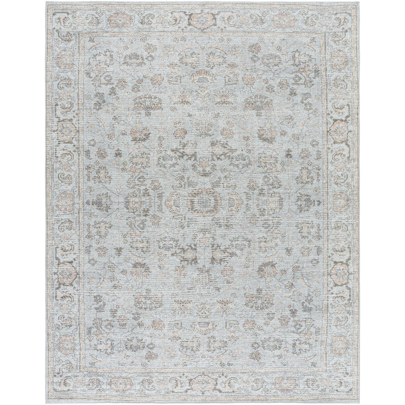 Our PNW Home x Livabliss Vintage Traditional Oriental Boho Grey Tan Area Rug, Rectangle 7'10" x 10'