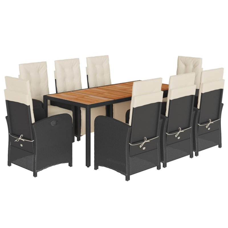 8 - Person Patio Dining Set with Rectangular Table , Cushions Included