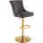 Jiar Swivel Upholstered Adjustable Height Counter Stool with Metal Frame,Gray Bar Stools -2082221039-2082304901