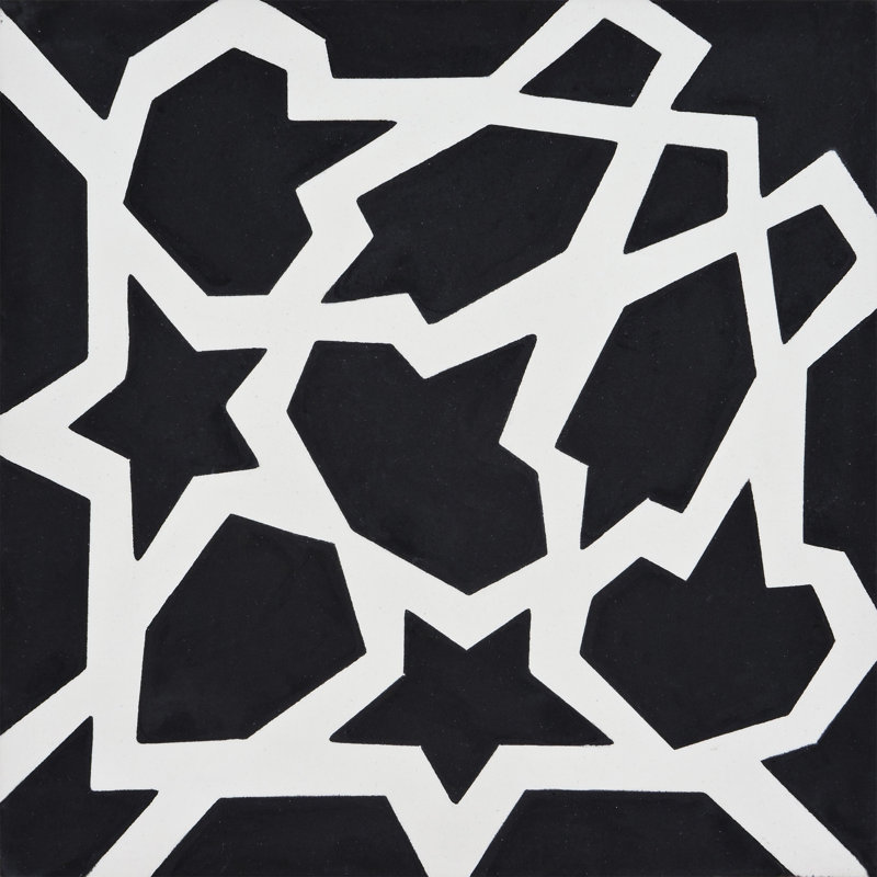 Bahja 8" x 8" Cement Patterned Wall & Floor Tile