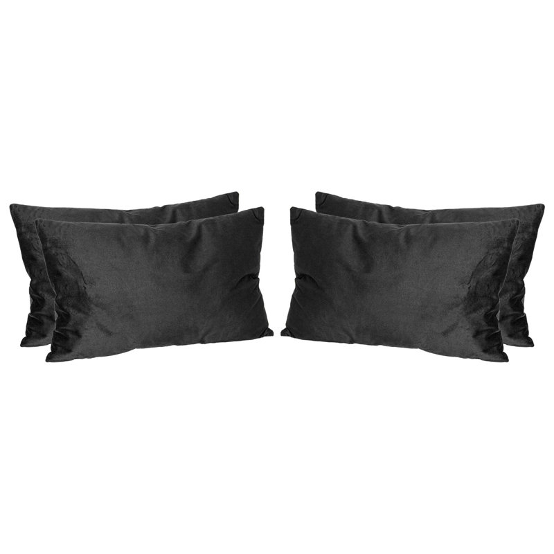 Rectangular Lumbar Cushion with Filling, Blue