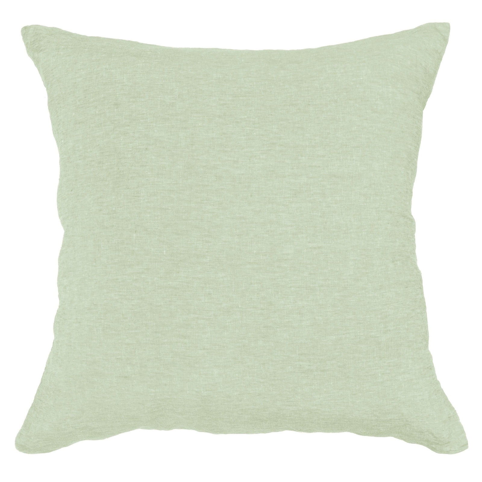 100% French Linen Pillow Sham, Matcha, Square 26", Down Alternative