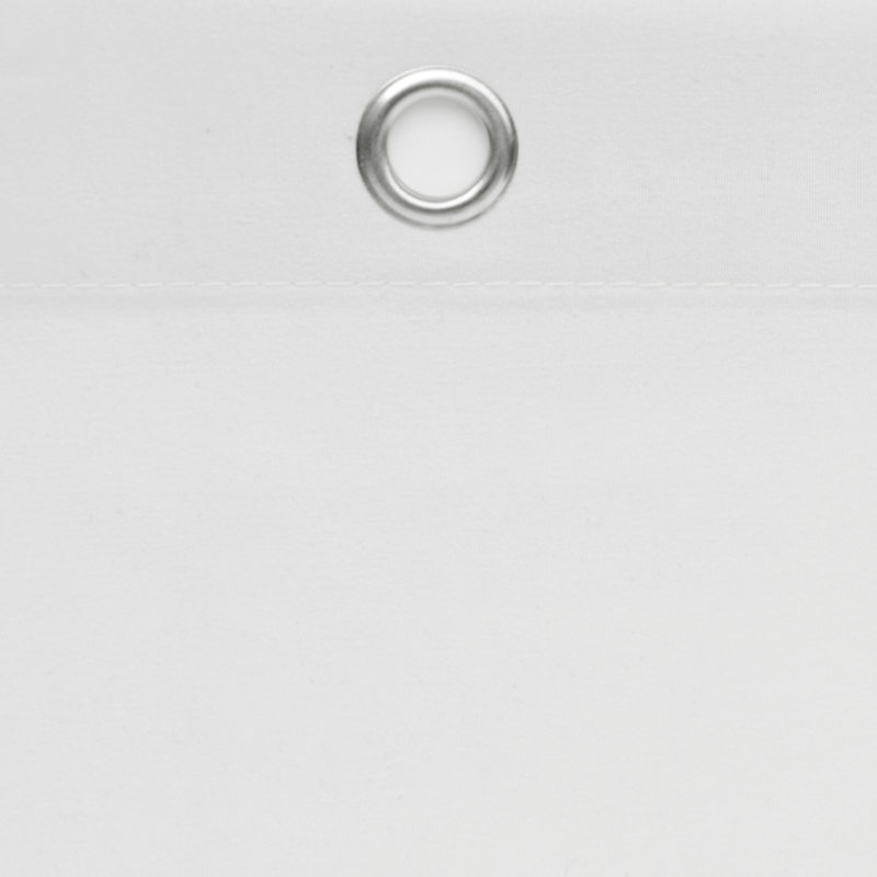 Rideau de douche simple en tissu hydrofuge, blanc