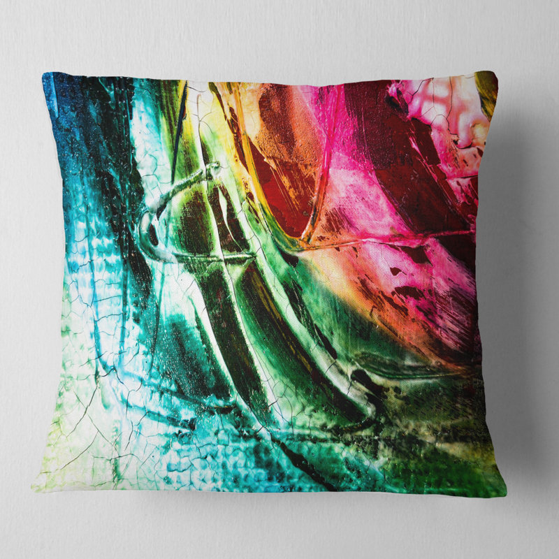 Bouddha abstrait Bouddha - Coussin imprimé abstrait, 18 po x 18 po, Coussin décoratif