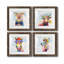 «Groovy Pig and Sky», ensemble de 4 impressions sur toile encadrées-754441896-754441899