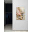 Art mural en verre trempé rose marbré, décor abstrait feuille d'or, impression de texture de pierre moderne, grande agate verticale suspendue, idée cadeau élégante-1651271317