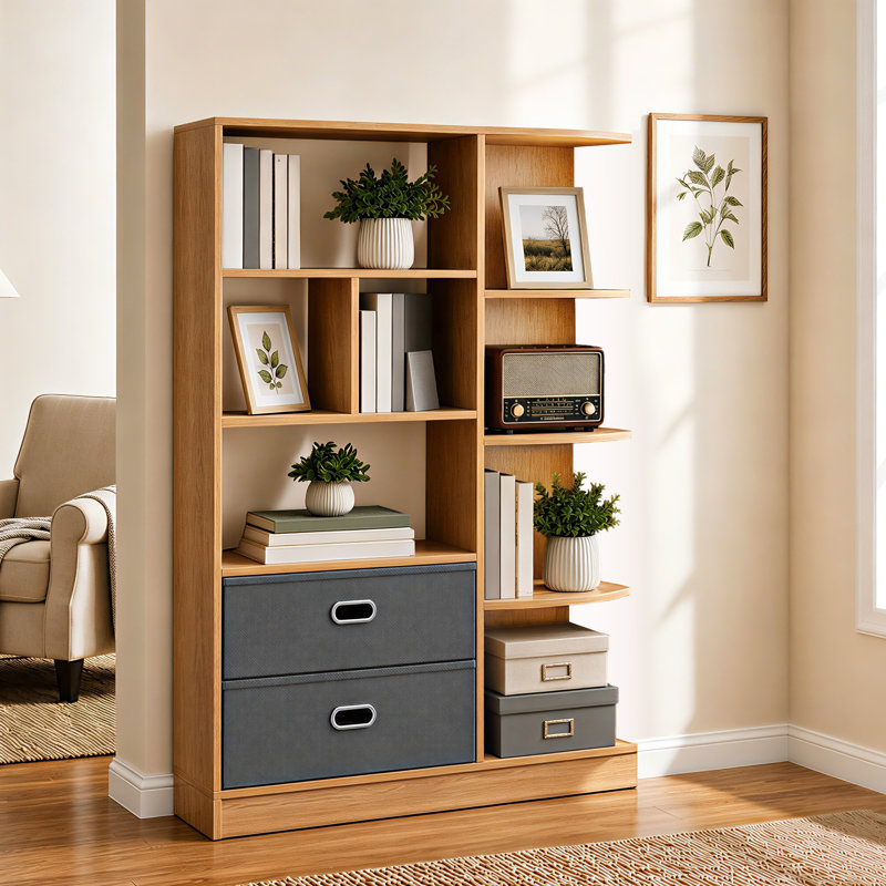115cm H x 80cm W Cube Bookcase, Beige