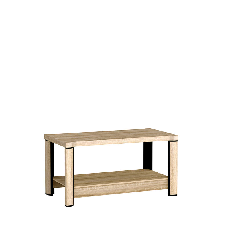 Four Leg Coffee Table with Storage, Sonoma Oak, 61cm H x 120cm L x 63cm W