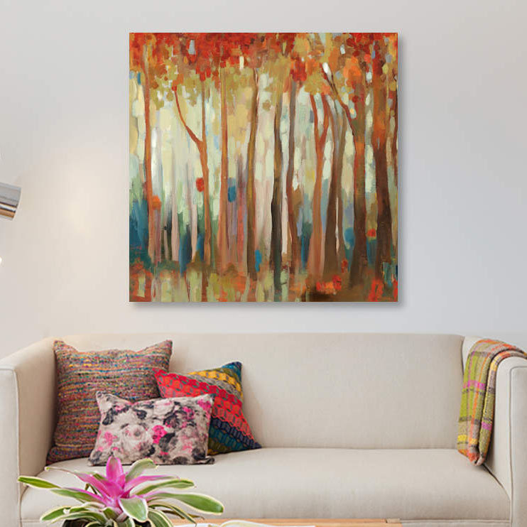 «Marble Forest II», impression sur toile, H 12 po x l 12 po x P 0,75 po, Toile tendue, Pas de tapis