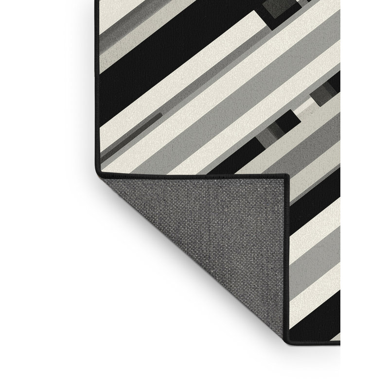 Tapis à rayures en peluche moelleux et moelleux pour hockey sur gazon Eita, 7 x 9